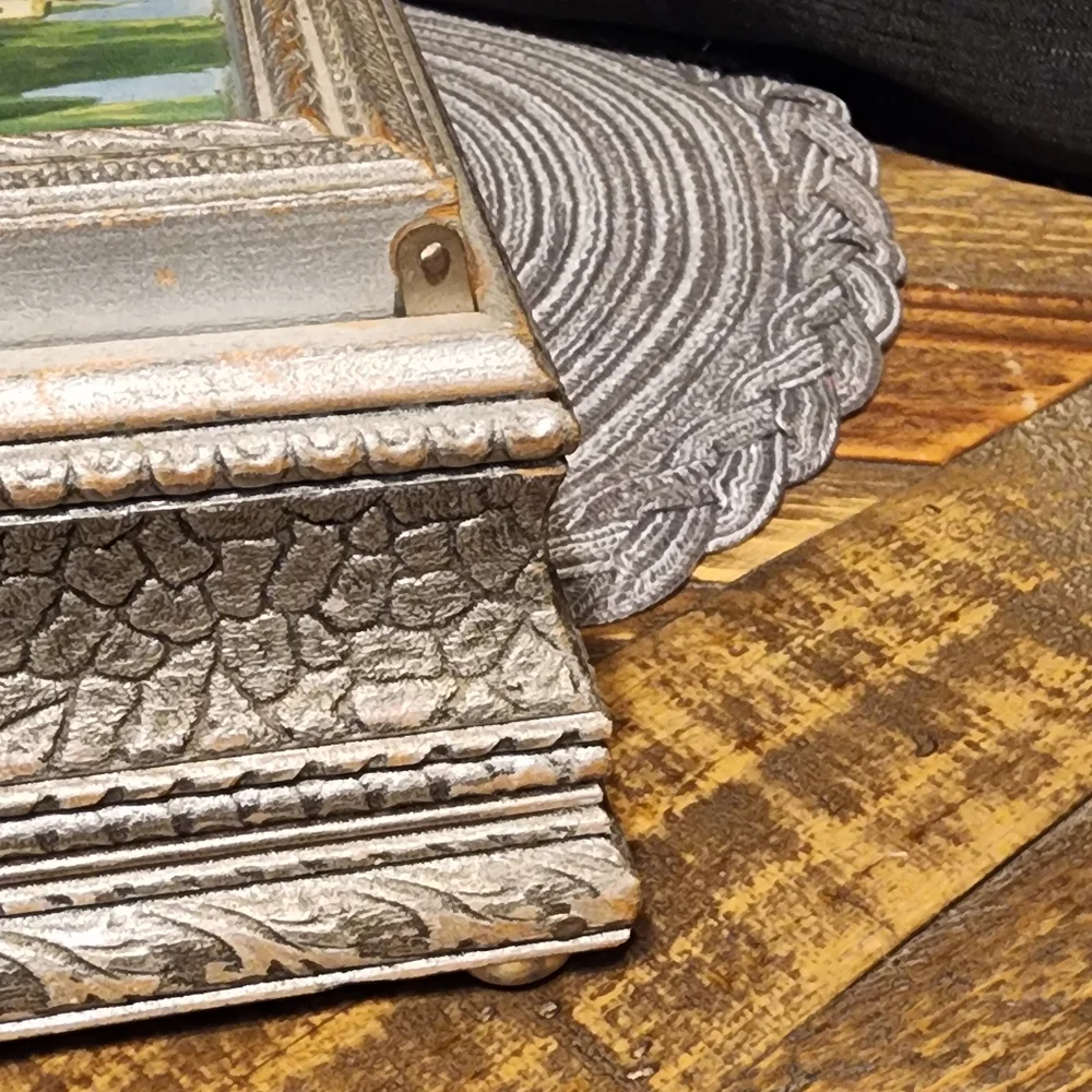 Vintage Jewelry Box with Picture Print